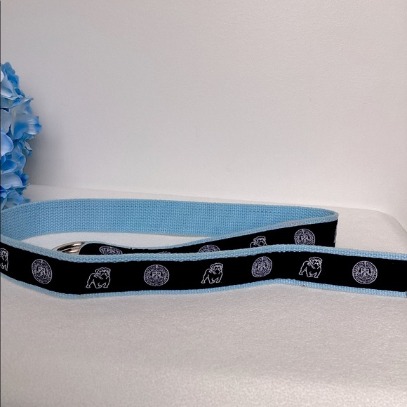 Preppy Blue Bull Dog Adjustable D-Ring Belt - Picture 7 of 7